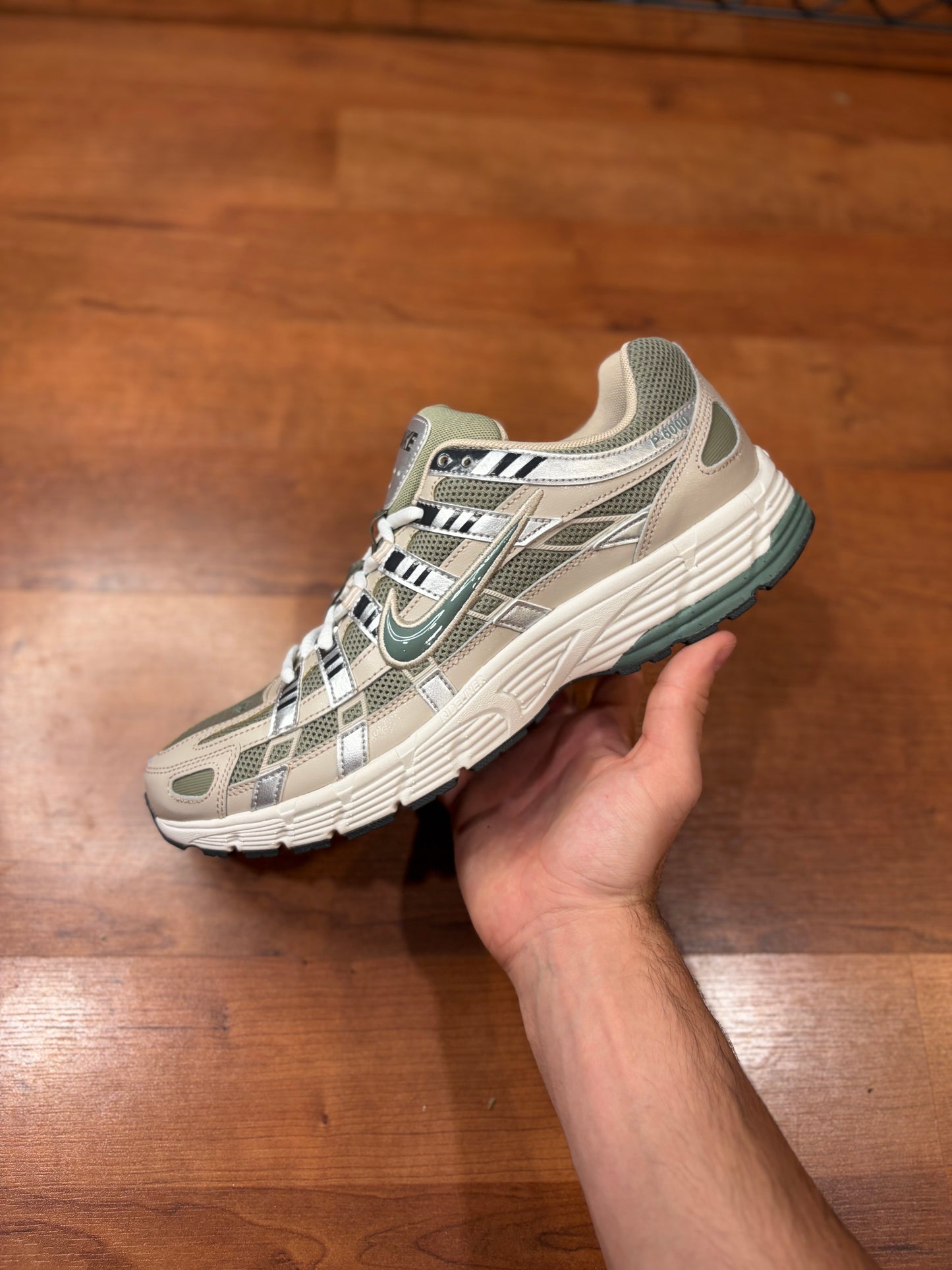 Nike P-6000 Clay Green Cream Silver (Brand New - 11.5M)