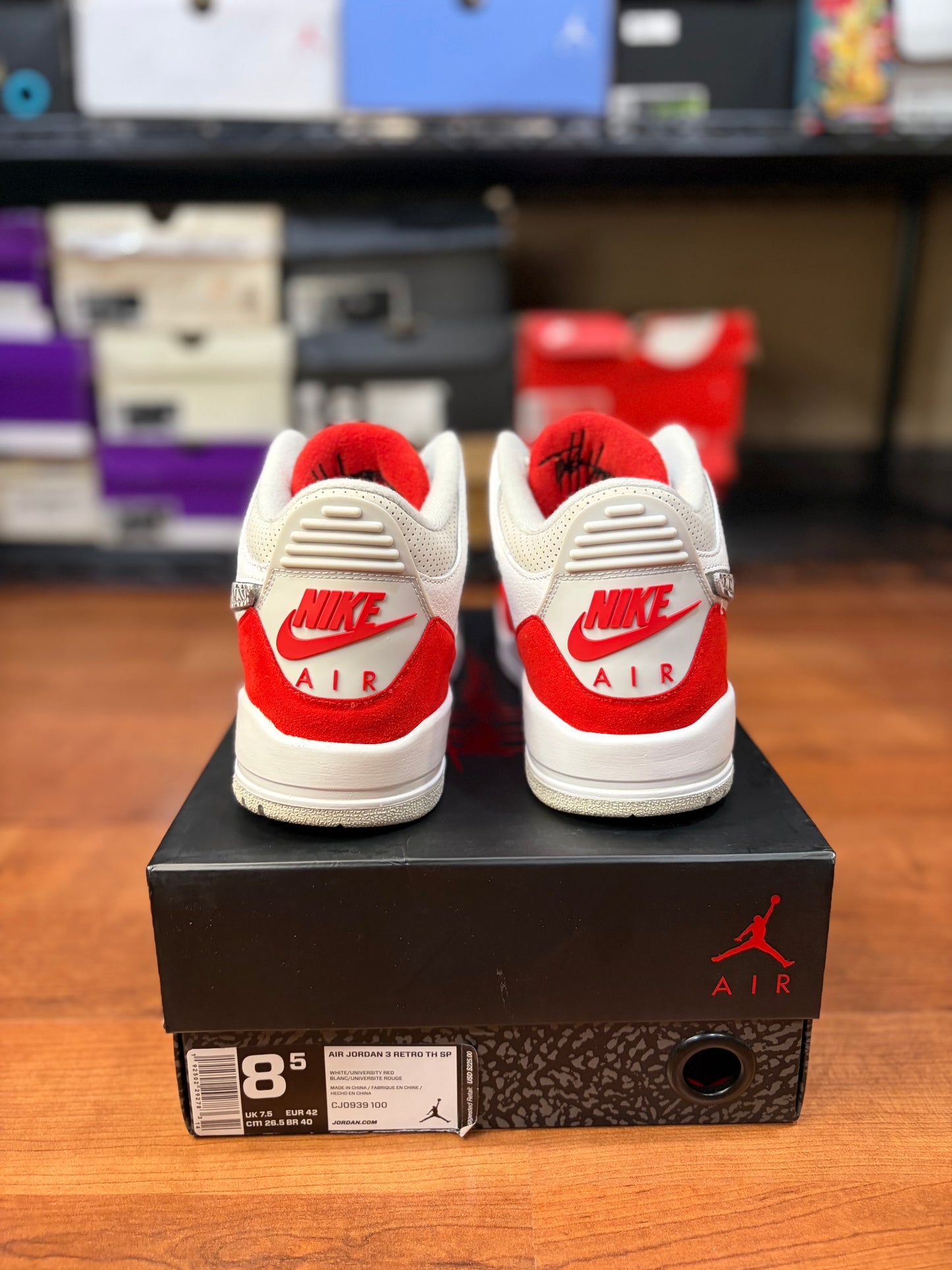 Jordan Retro 3 Tinker Hatfield University Red (Size 8.5 Mens)