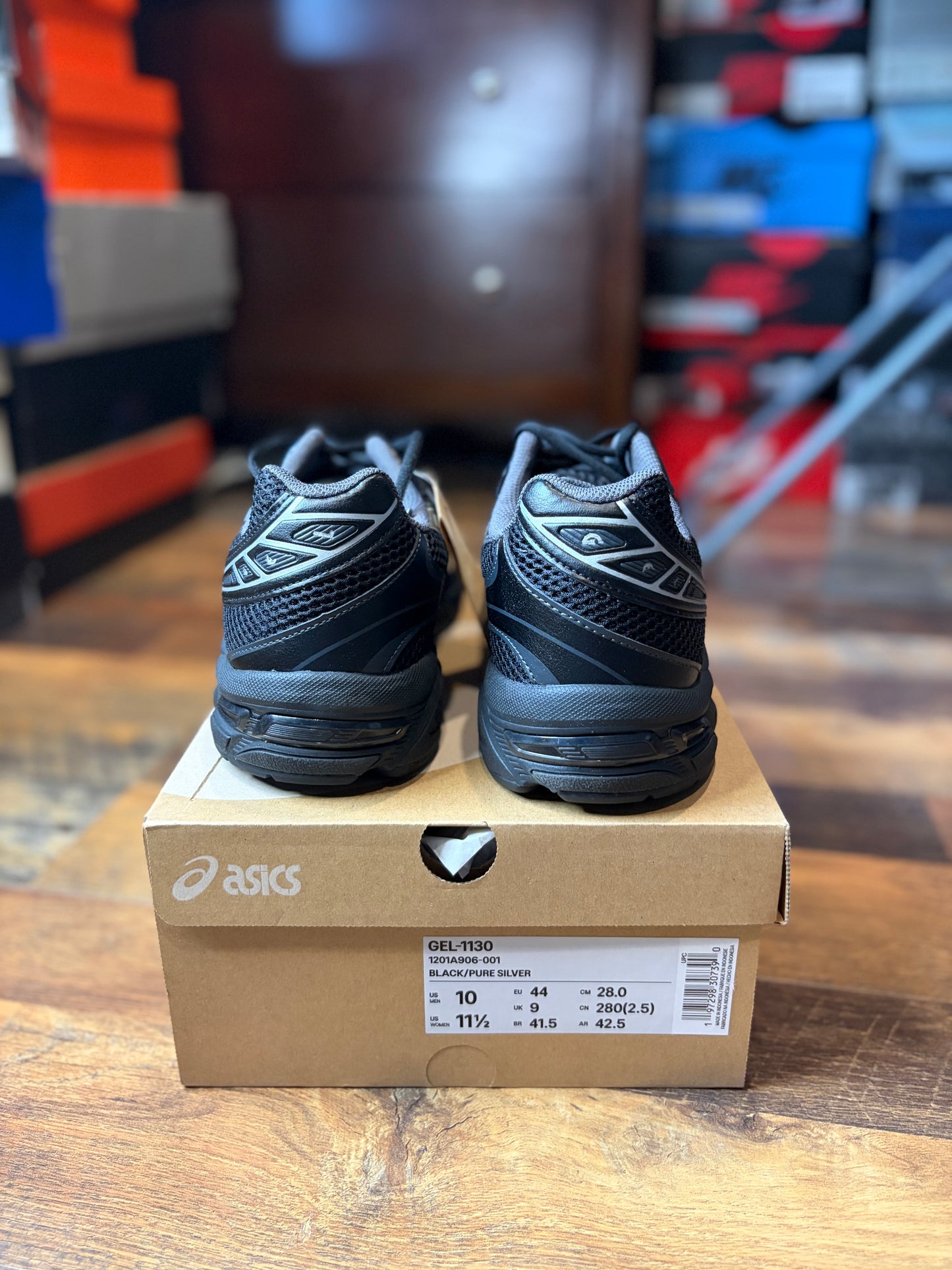 ASICS Gel-1130 Black Pure Silver (Brand New - Mens Sizes)