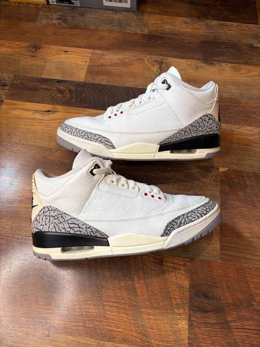 Jordan Retro 3 Reimagined White Cement (Size 12 Mens)
