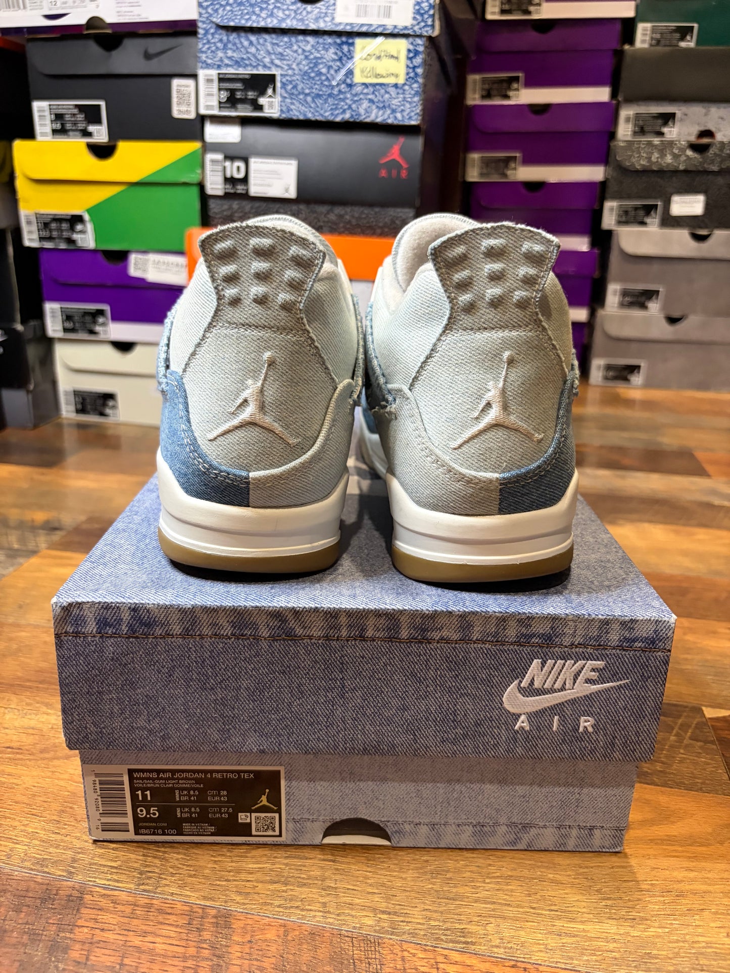 Air Jordan Retro 4 Denim Blue (Size 9.5M / 11W)