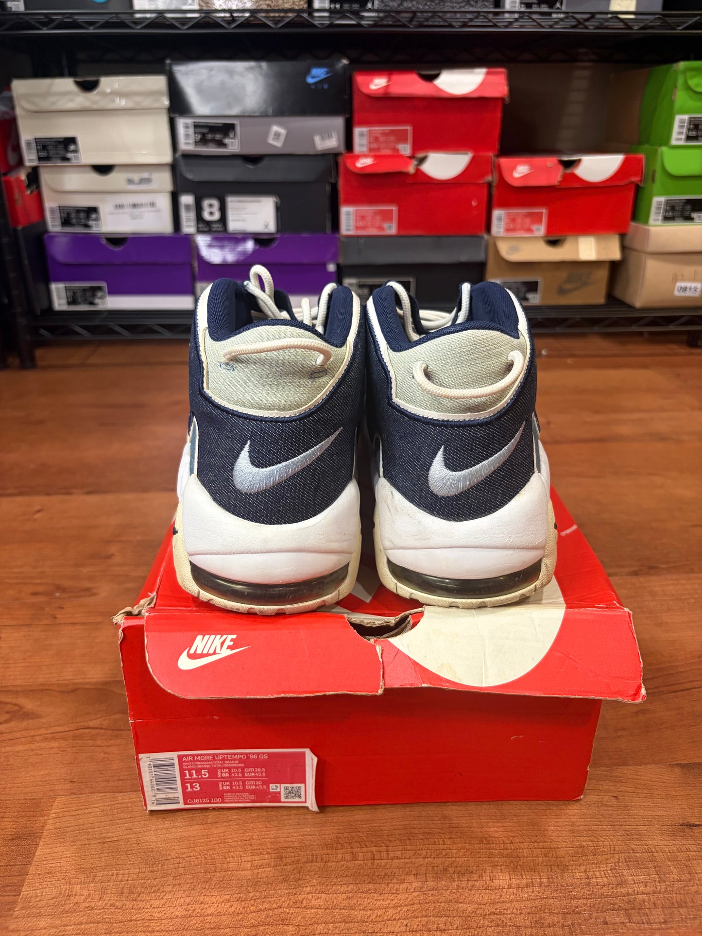 Nike Air More Uptempo 96’ Denim (Size 11.5 Mens)