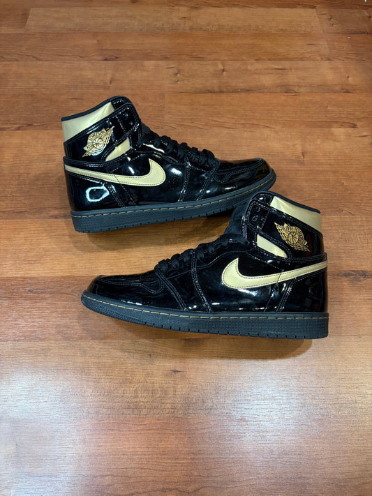 Jordan Retro 1 Black Metallic Gold (Size 10 Mens)