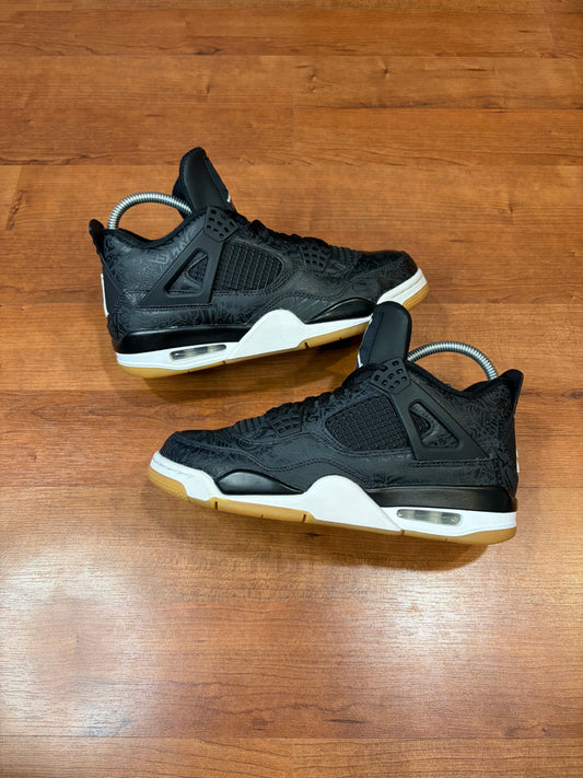 Jordan Retro 4 Black Laser Gum (Size 8 Mens)
