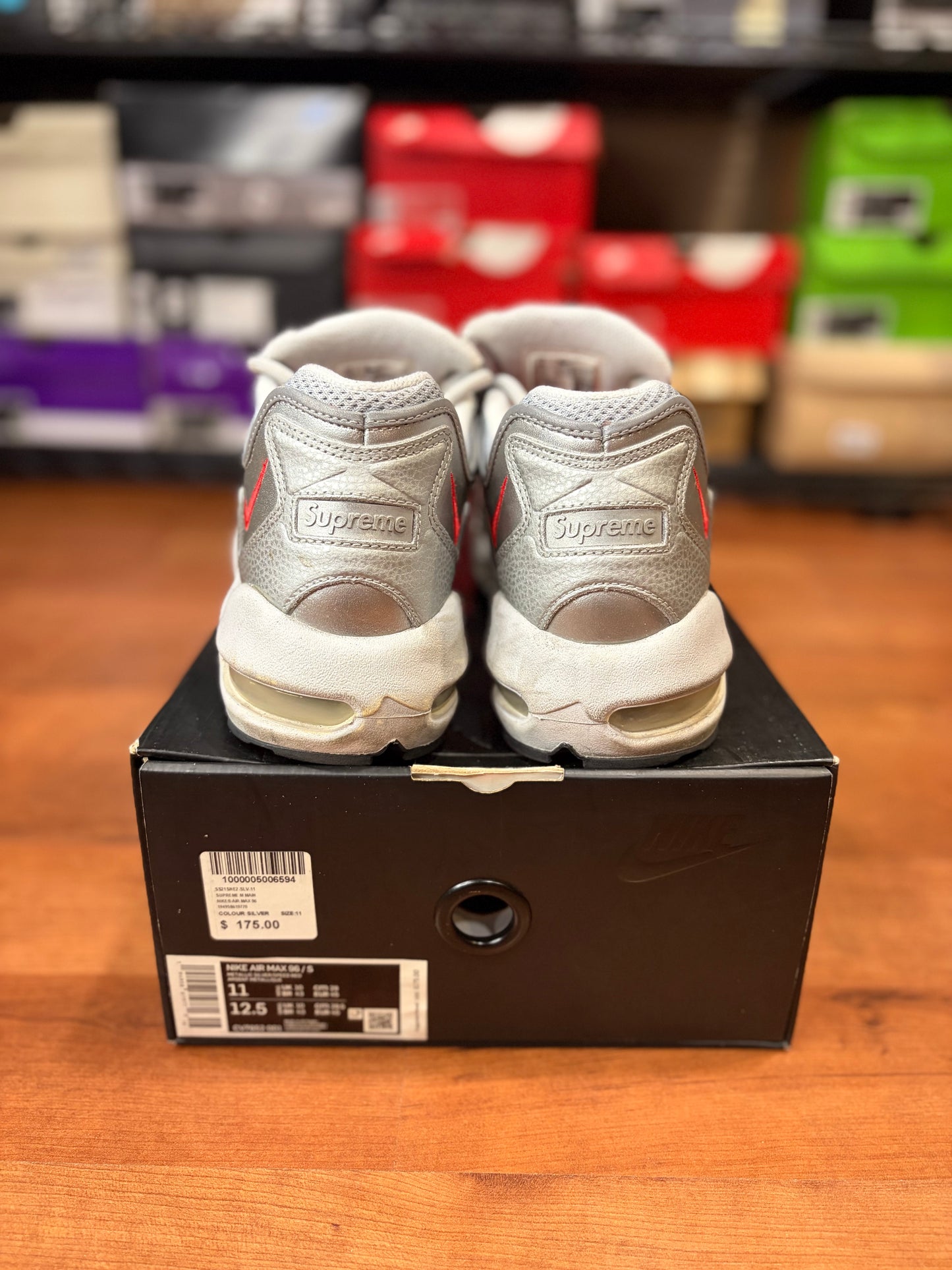 Nike Air Max 96 Supreme Silver Bullet (Size 11 Mens)