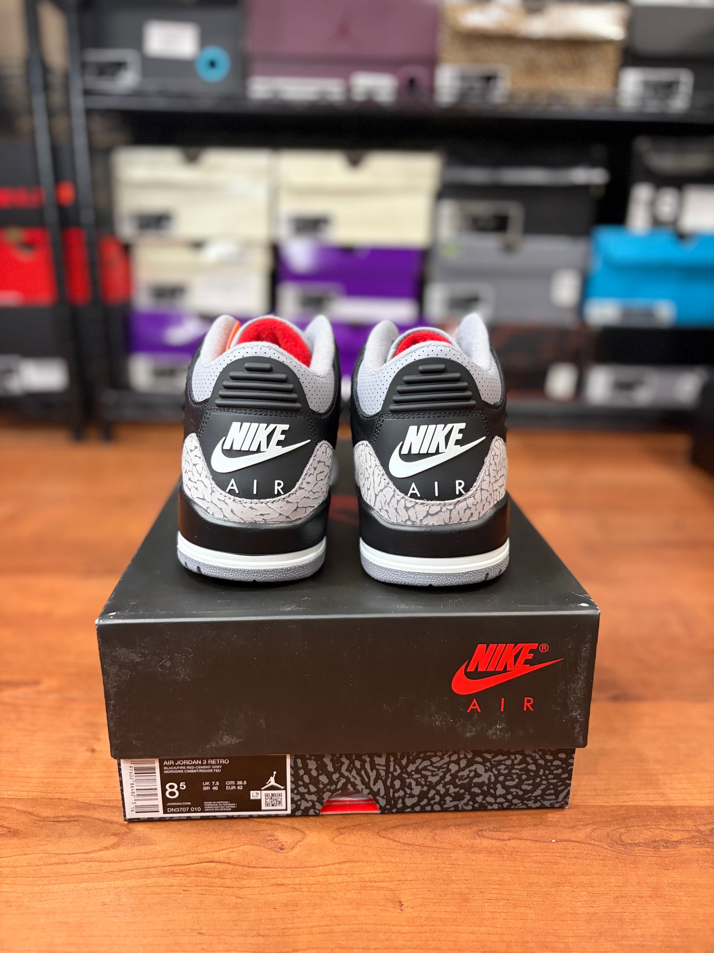 Jordan Retro 3 Black Cement (Brand New - 8.5M)